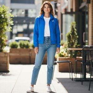 Y2K Nike Royal Blue Zip Up Windbreaker S